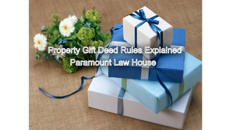 Property Gift Deed Rules Explained: Legal Guidance