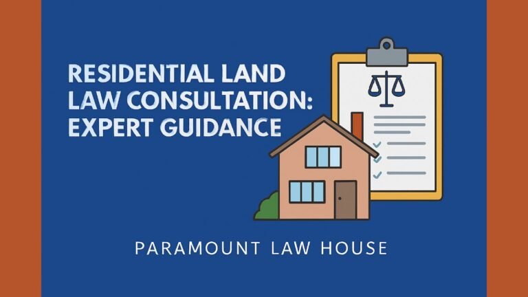 Residential Land Law Consultation: Expert Guidance