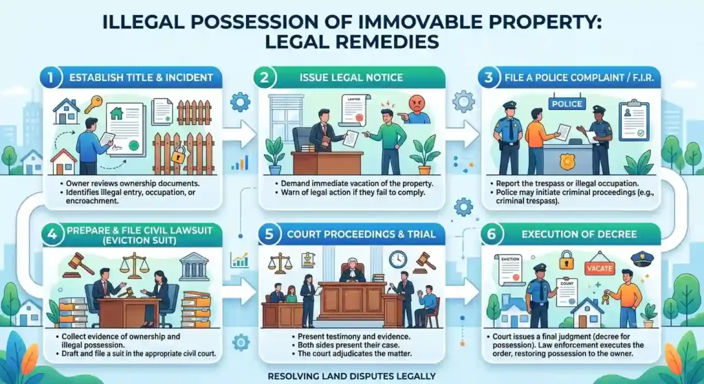 Illegal Possession of Immovable Property: Legal Remedies