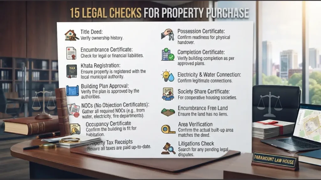 Buyer Beware: 15 Legal Checks Before Purchasing Immovable Property - infographic image