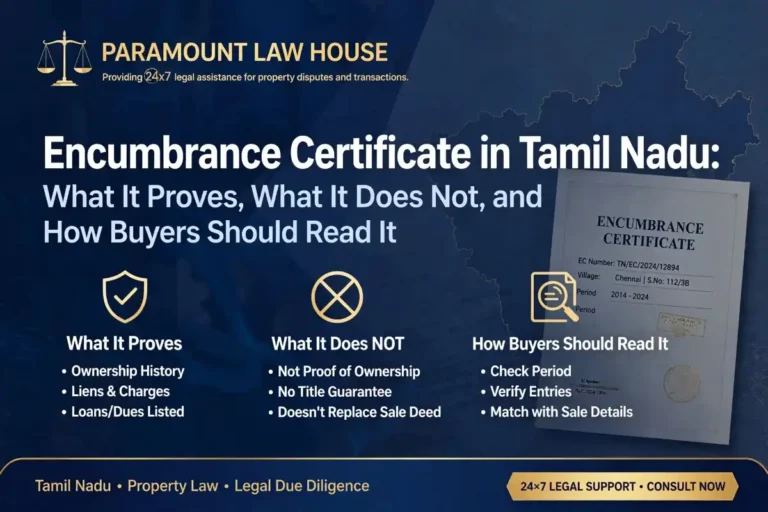 Encumbrance Certificate in Tamil Nadu: What It Proves, What It Does Not, and How Buyers Should Read It