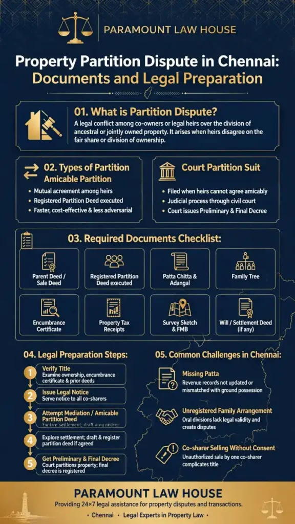Navigating Property Partition Disputes in Chennai: Essential Documents & Legal Steps